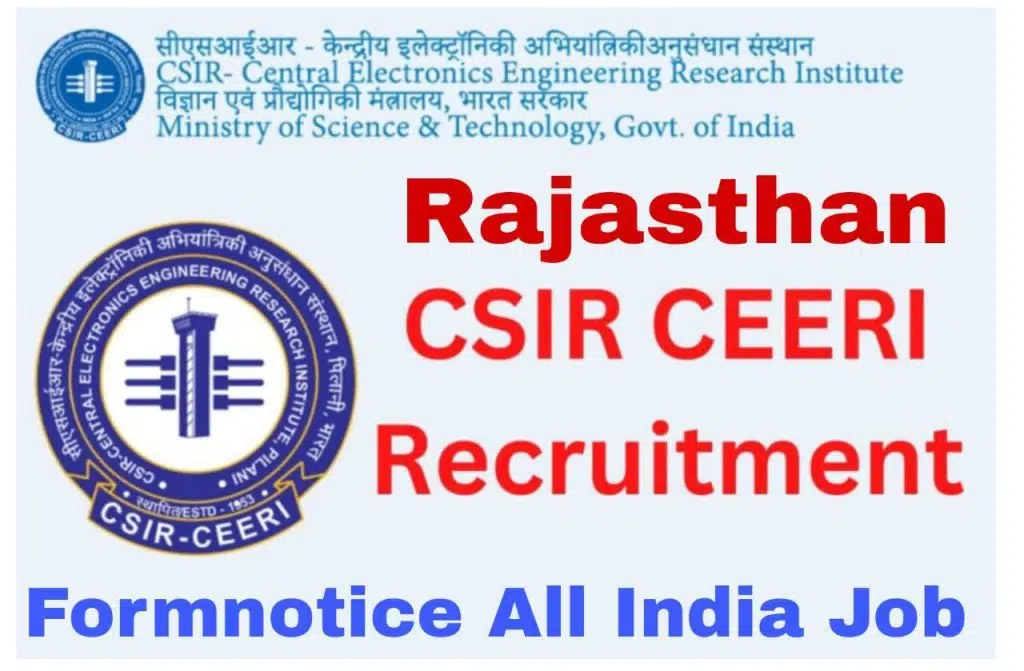 Rajasthan CSIR CEERI Recruitment 2022